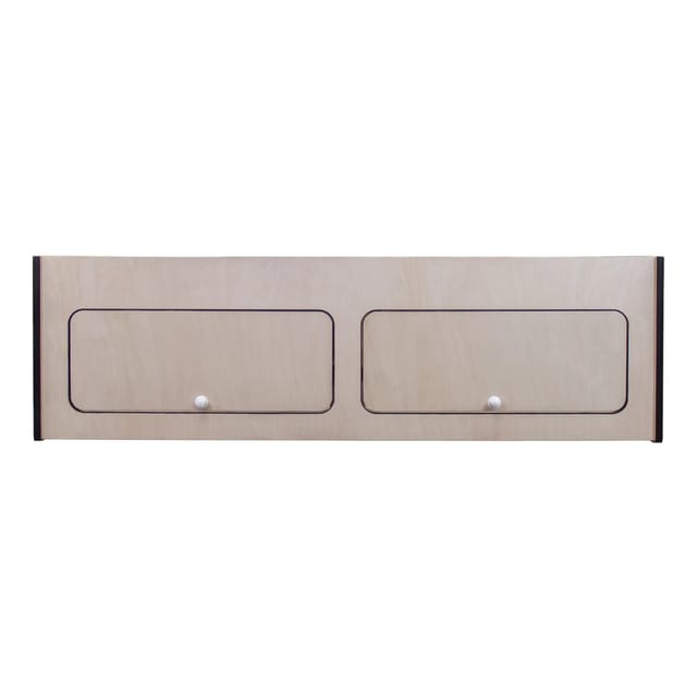 Monstershop Wohnwagen Hängeschrank mit schwarzem Rand 120cm x 35cm x 35cm