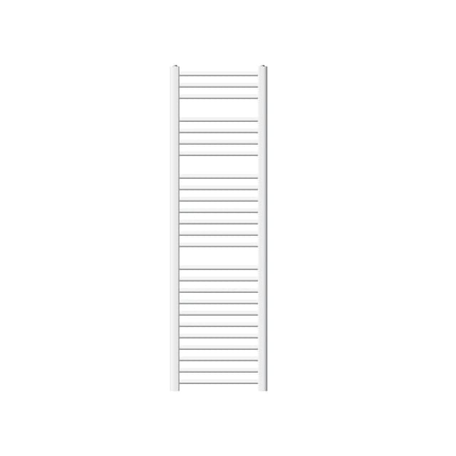 LuxeBath Badheizkörper 400x1500mm Weiß Gebogen mit Seitenanschluss Heizkörper
