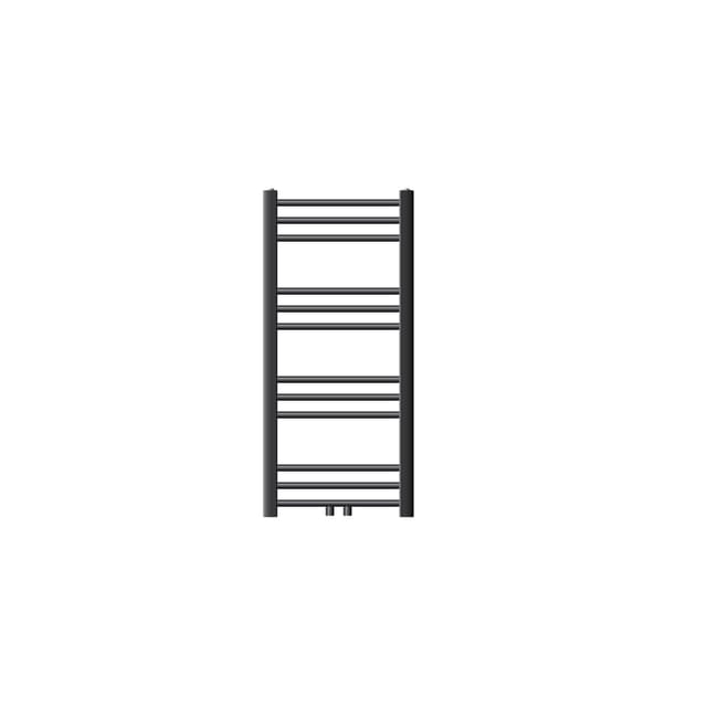 LuxeBath Badheizkörper 400x800mm Anthrazit Gerade Mittelanschluss Heizkörper
