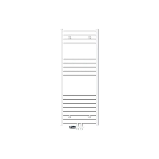 ECD Germany Badheizkörper Mittelanschluss 500x1200mm Weiß inkl Anschlussgarnitur