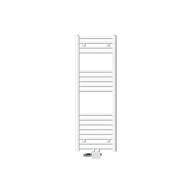 ECD Germany Badheizkörper 400 x 1200 mm Weiß Gerade mit Thermostat Universal Eck