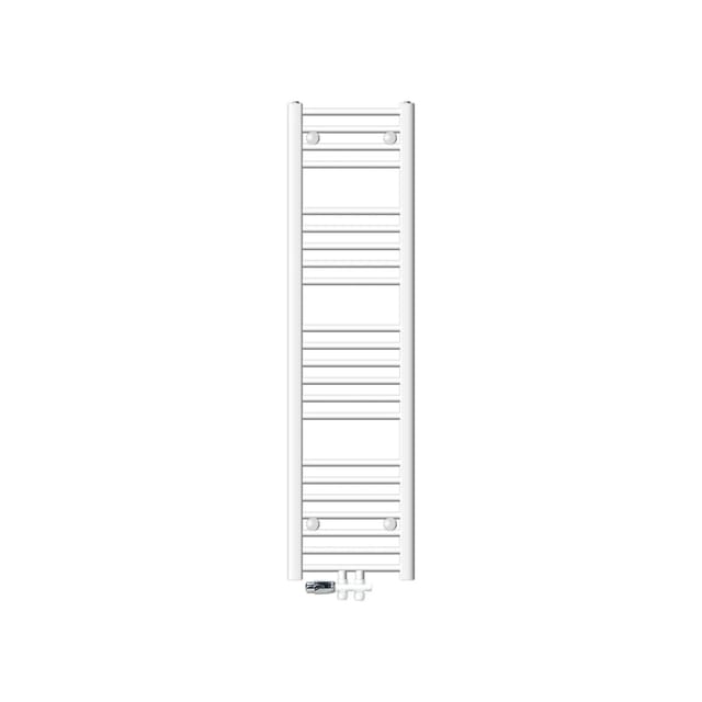 ECD Germany Badheizkörper 300x1400mm Weiß Gerade mit Anschlussgarnitur Durchgang
