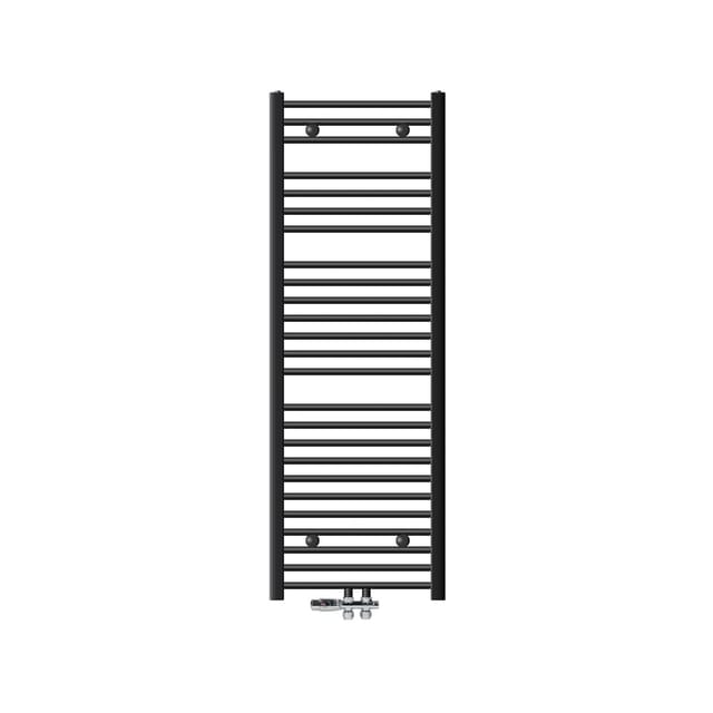 ECD Germany Badheizkörper 500x1500 mm Anthrazit Gerade mit Thermostat Durchgang
