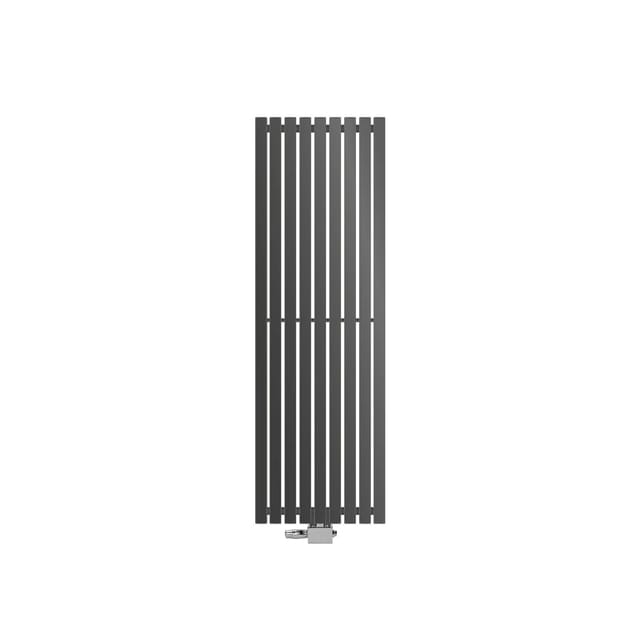 ECD Germany Paneelheizkörper Stella 48x140 cm Anthrazit Thermostat Universal Eck