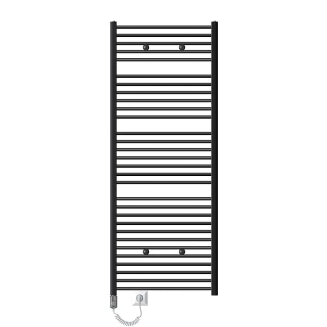 LuxeBath Badheizkörper Elektrisch 750x1800 mm Anthrazit Gerade Heizstab 900W