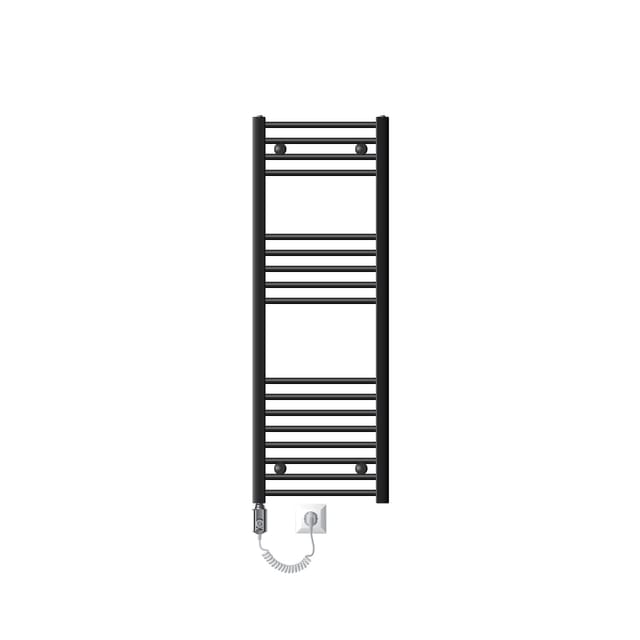 LuxeBath Badheizkörper Elektrisch 400x1200mm Anthrazit Gebogen mit Stab 1200W