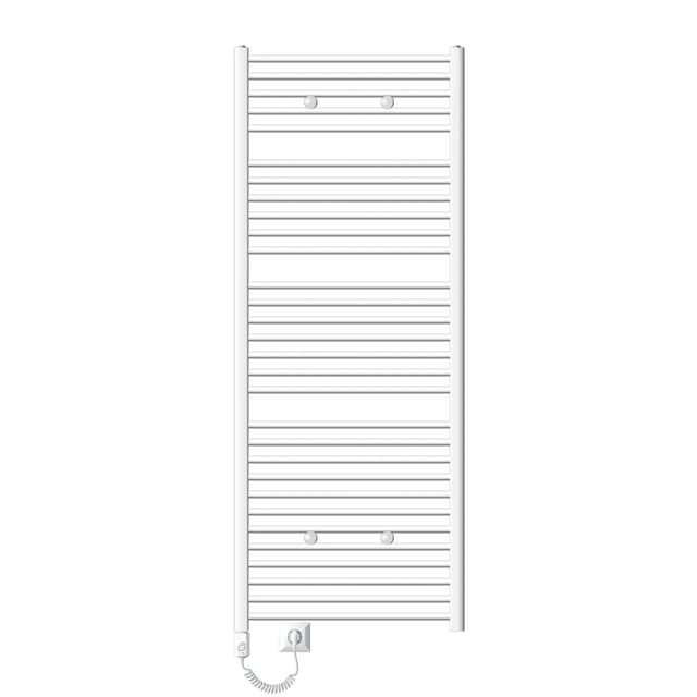 LuxeBath Badheizkörper Elektrisch mit Heizstab 900W 750x1800 mm Weiß Gebogen