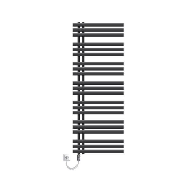 ECD Germany Iron EM Badheizkörper Elektrisch Heizstab 1200W 600x1600mm Anthrazit