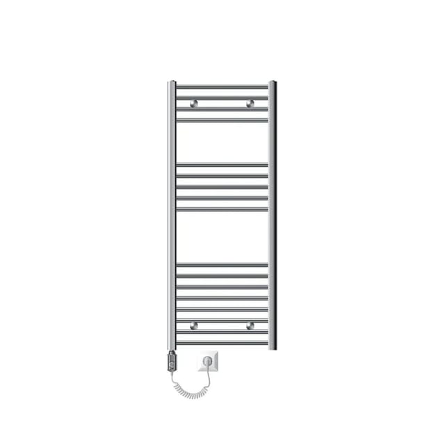 LuxeBath Badheizkörper Elektrisch mit Heizstab 1200W 50x120 cm Chrome Gebogen