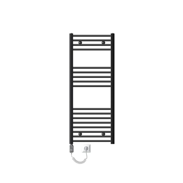 LuxeBath Badheizkörper Elektrisch 50x120cm Anthrazit Gerade mit Heizstab 900W