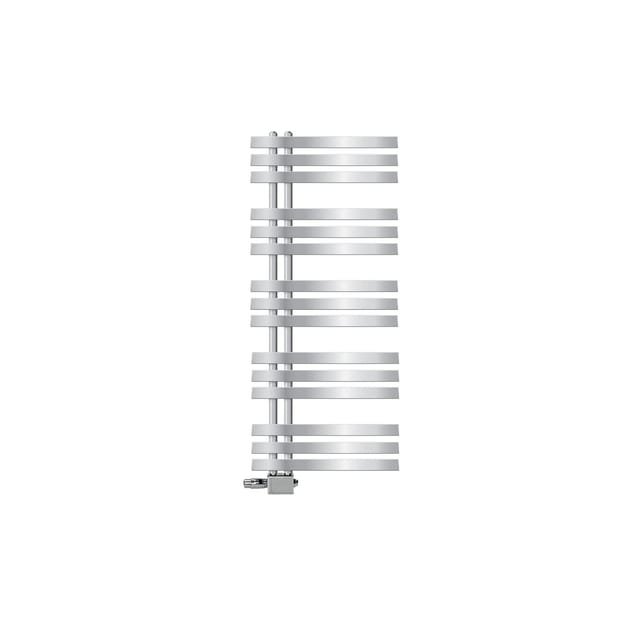 LuxeBath Badheizkörper Iron EM 500x1200 mm Chrom Thermostat Universal Eck