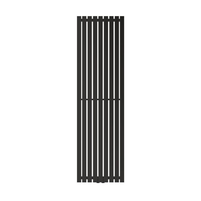 LuxeBath Designheizkörper Stella 1600 x 480 mm Schwarz Matt mit Mittelanschluss