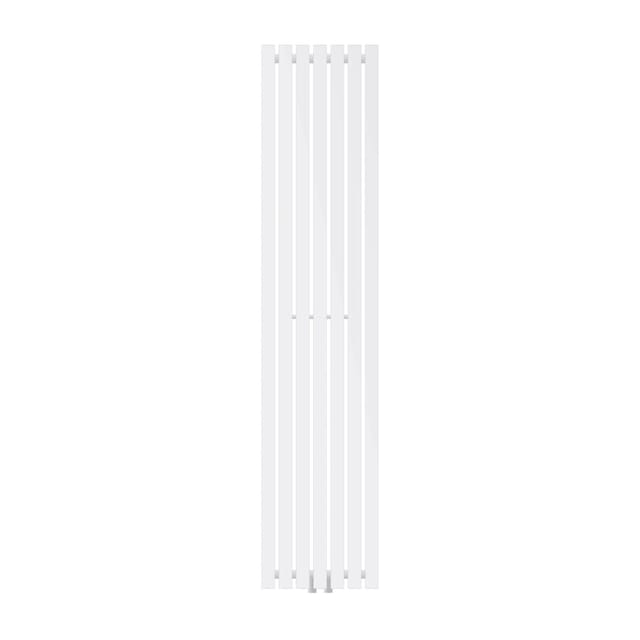 LuxeBath Designheizkörper Stella 1800 x 370 mm Weiß mit Mittelanschluss Einlagig