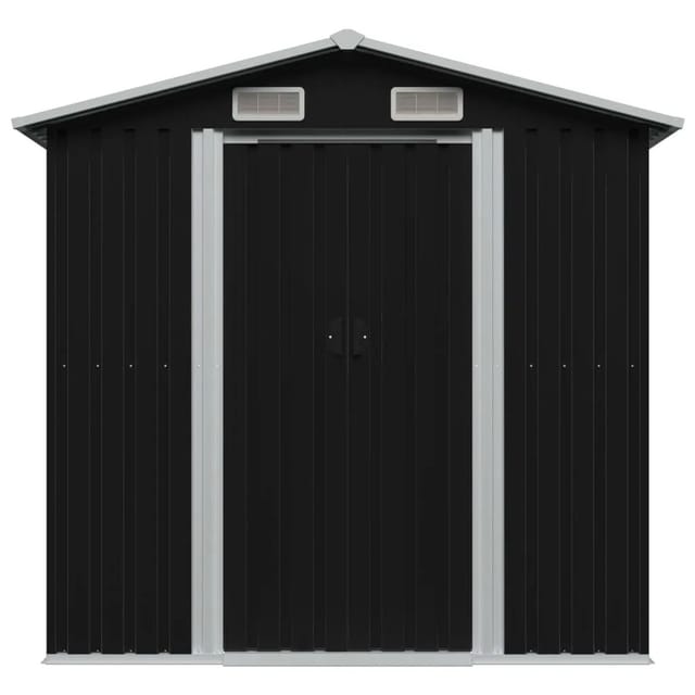 vidaXL Gartenschuppen Anthrazit Stahl 204 x 132 x 186 cm 661642
