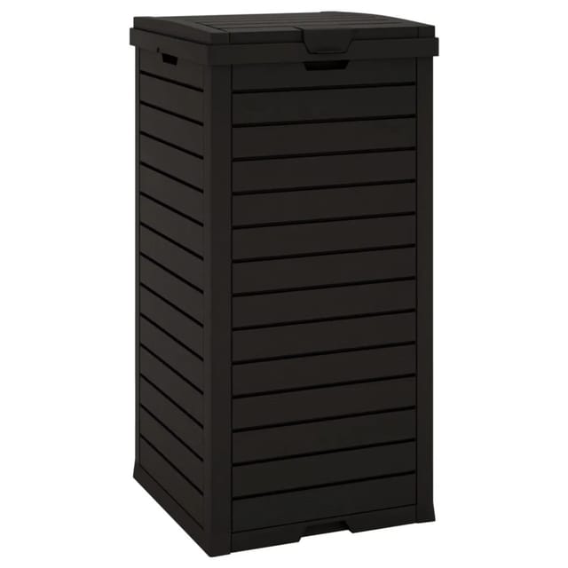 vidaXL Outdoor-Mülltonne Schwarz 41x41x86 cm Polypropylen 1669281