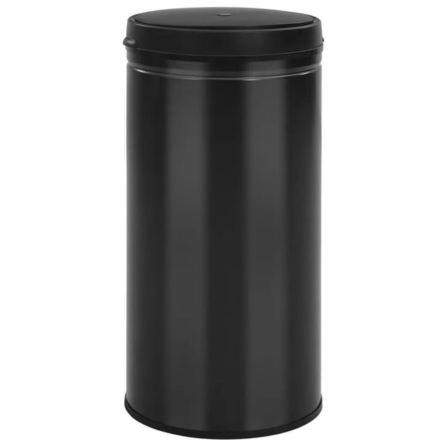 vidaXL Automatischer Sensor-Mülleimer 70 L Kohlenstoffstahl Schwarz 649748