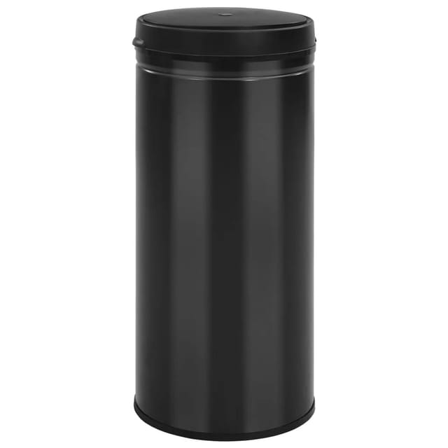 vidaXL Automatischer Sensor-Mülleimer 80 L Kohlenstoffstahl Schwarz 649749