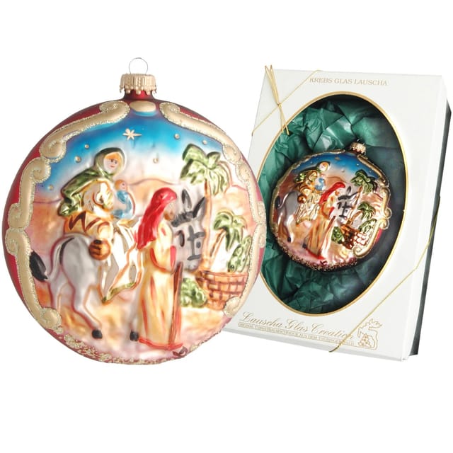 Krebs Glas Lauscha Weihnachtstaler Bethlehem 1-tlg. 13cm