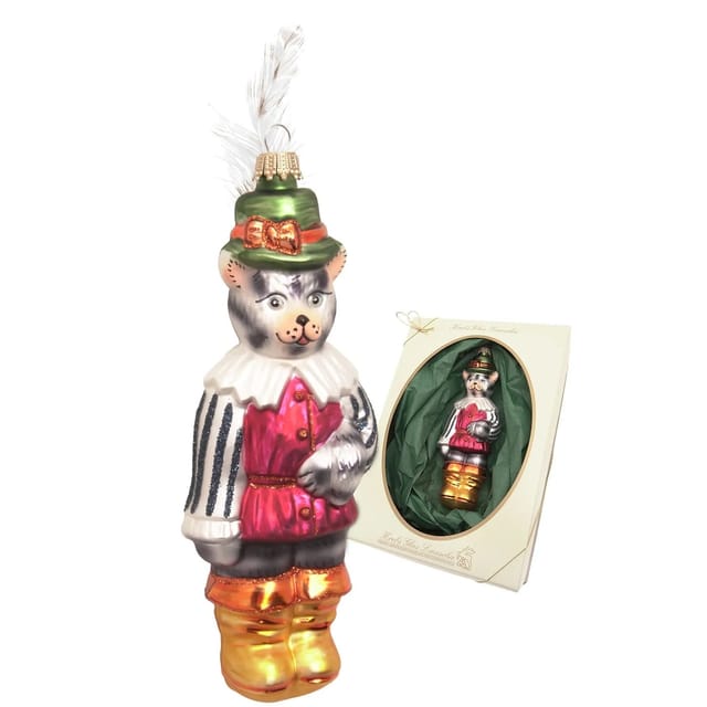 Krebs Glas Lauscha Weihnachtsfigur Gestiefelte Kater 1-tlg. 16cm
