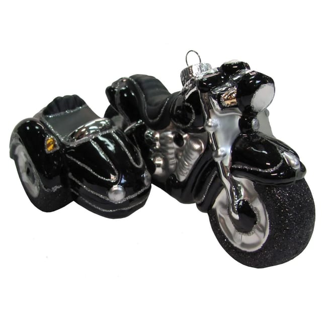 Krebs Glas Lauscha Weihnachtsornament Motorrad 1-tlg. 8cm