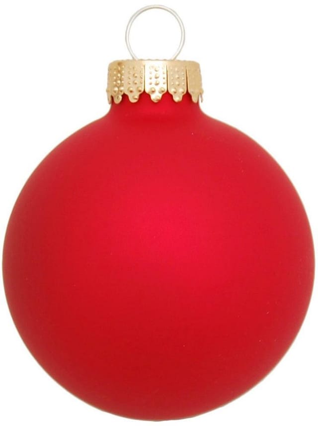 Krebs Glas Lauscha Weihnachtskugeln Rot 12-tlg. 5cm
