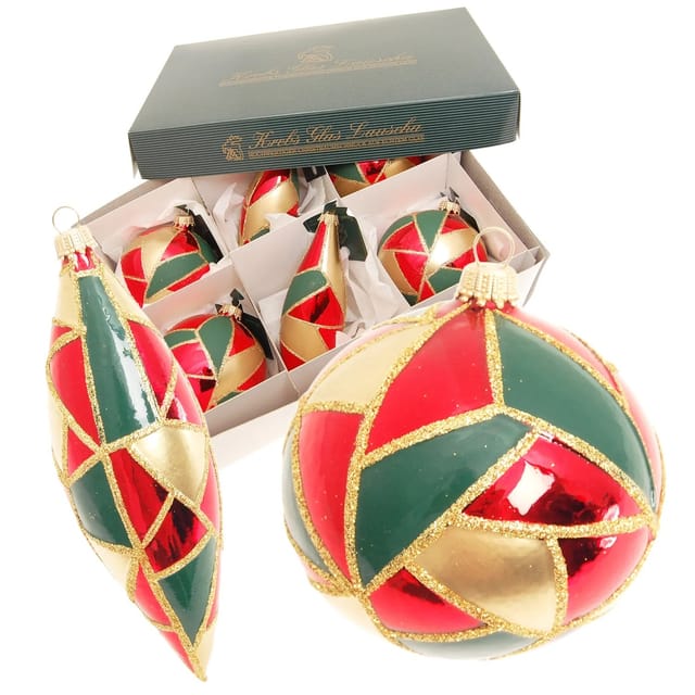Krebs Glas Lauscha Weihnachtsornamente Formenset 6-tlg. 8cm