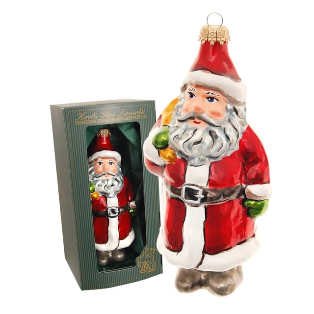 Krebs Glas Lauscha Weihnachtsornament Santa 1-tlg. 17cm
