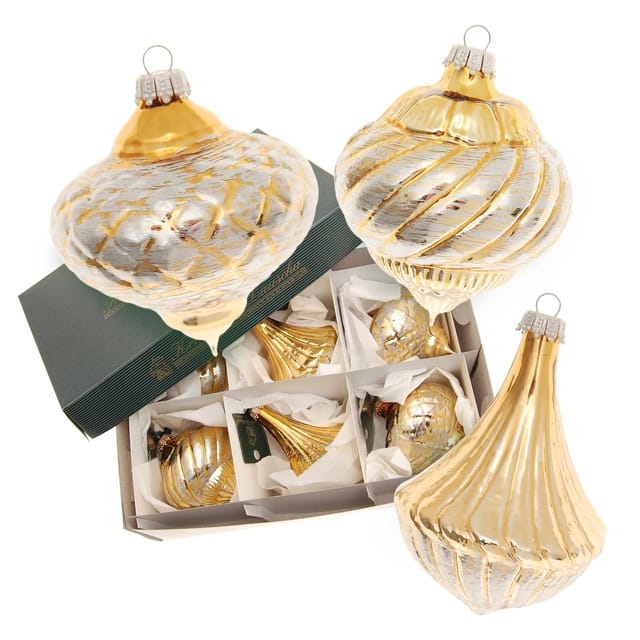 Krebs Glas Lauscha Weihnachtsbaumkugelset 6-tlg. 8cm