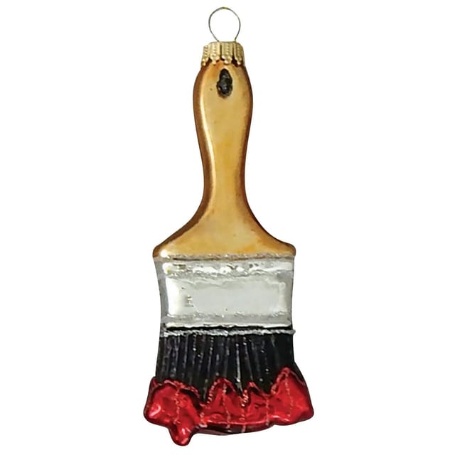 Krebs Glas Lauscha Weihnachtsornament Malerpinsel 1-tlg. 12cm