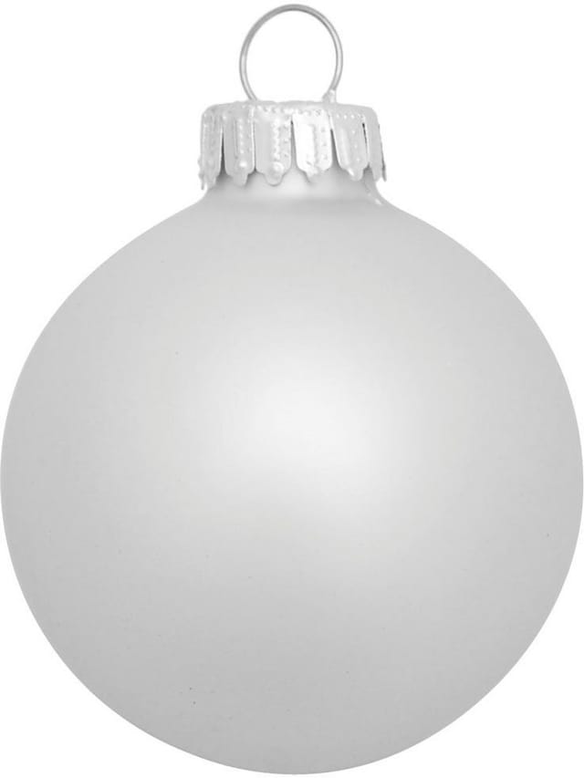 Krebs Glas Lauscha Weihnachtskugeln Silber 12-tlg. 5cm