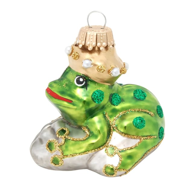 Krebs Glas Lauscha Weihnachtsornament Frosch 1-tlg. 6cm