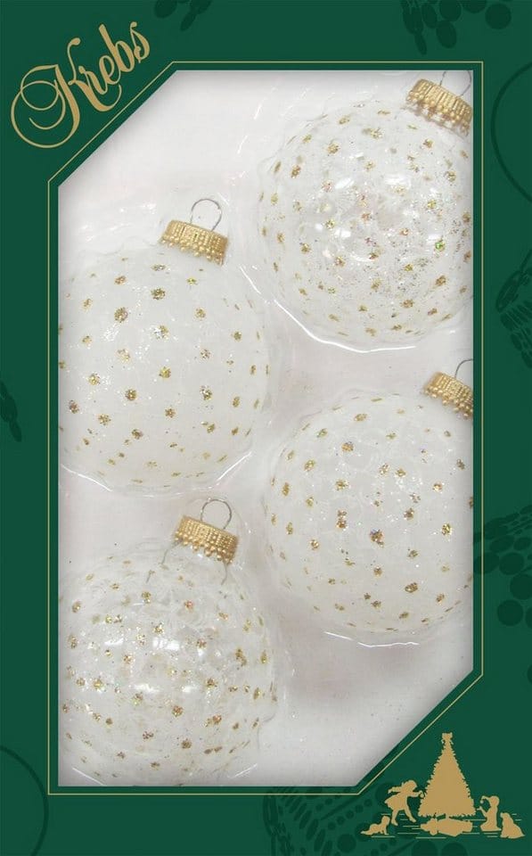 Krebs Glas Lauscha Weihnachtsbaumkugel 4-tlg. 7cm