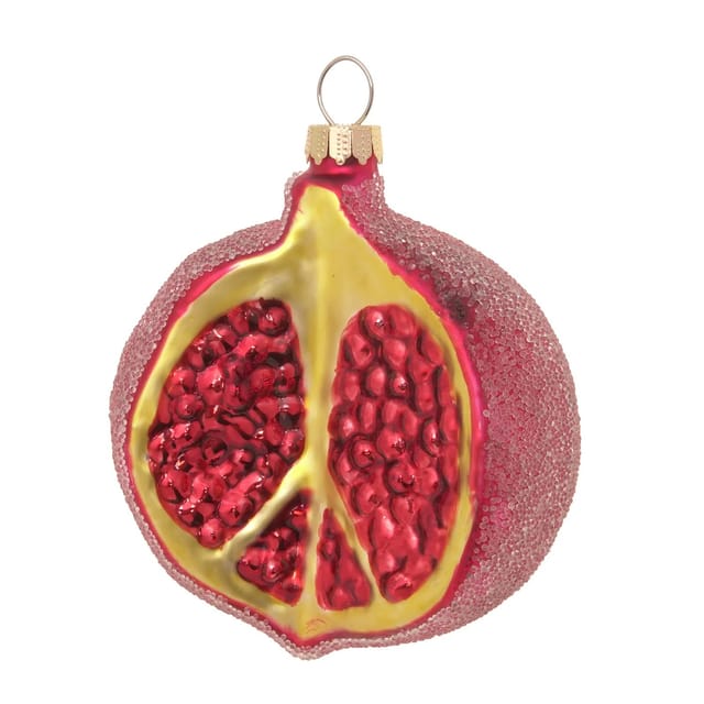 Krebs Glas Lauscha Weihnachtsornament Granatapfel 1-tlg. 6cm