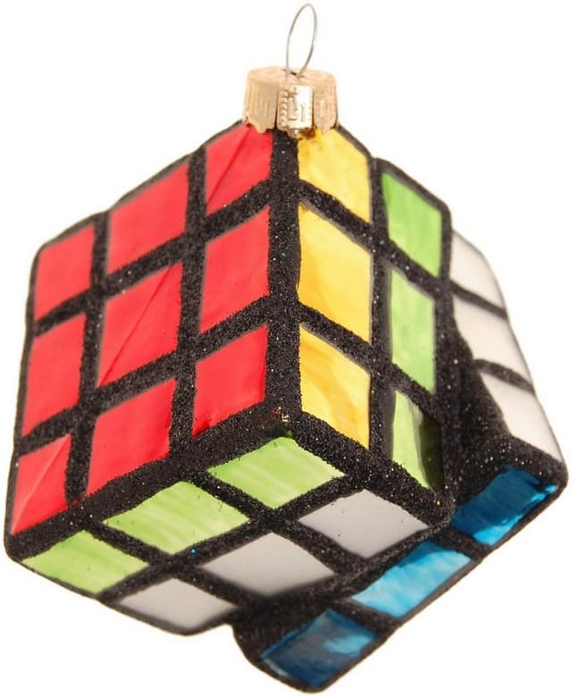 Krebs Glas Lauscha Zauberwürfel Weihnachtsornament 1-tlg. 6cm