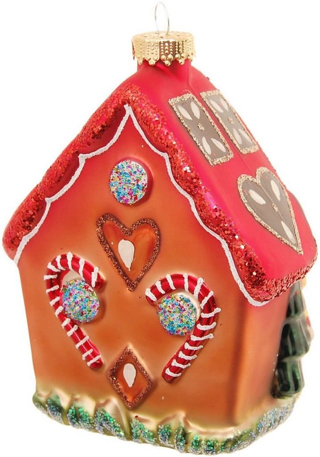 Krebs Glas Lauscha GmbH Christbaumschmuck Glas Lebkuchenhaus Hänsel&Gretel 13 cm multicolor