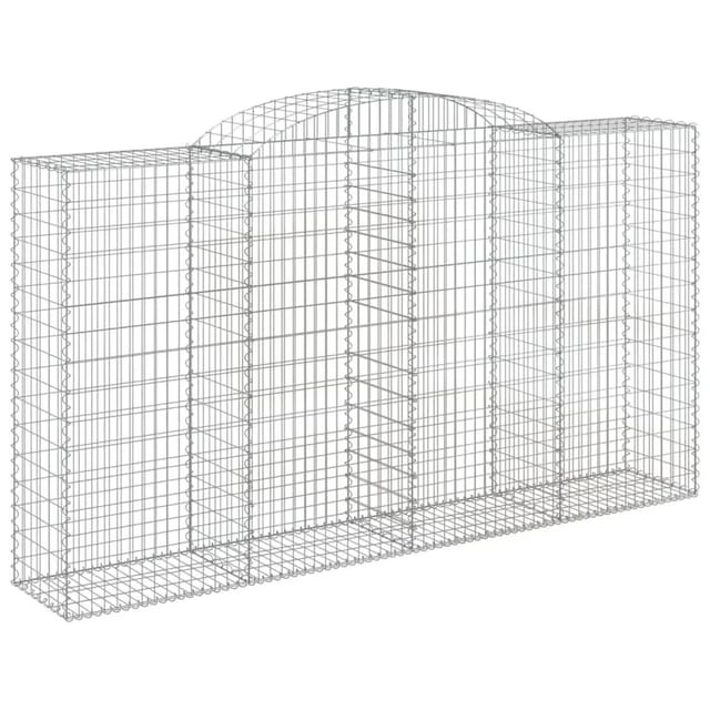 vidaXL Gabionen mit Hochbogen 12 Stk 300x50x160/180cm Eisen 1667354