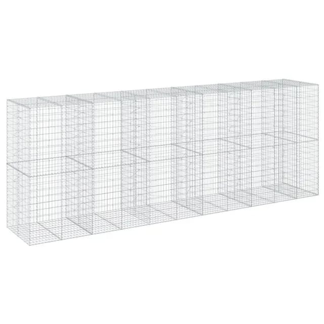vidaXL Gabione mit Deckel 550x100x200 cm Eisen 2149676