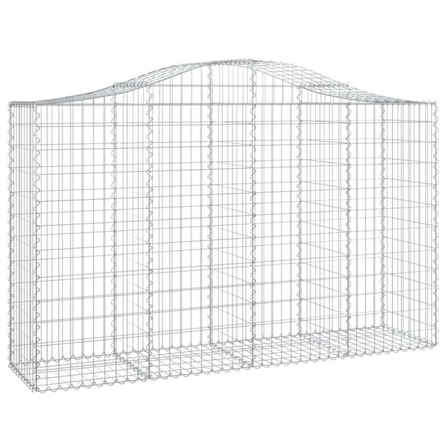 vidaXL Gabionen mit Hochbogen 5 Stk 200x50x120/140cm Eisen 1562712