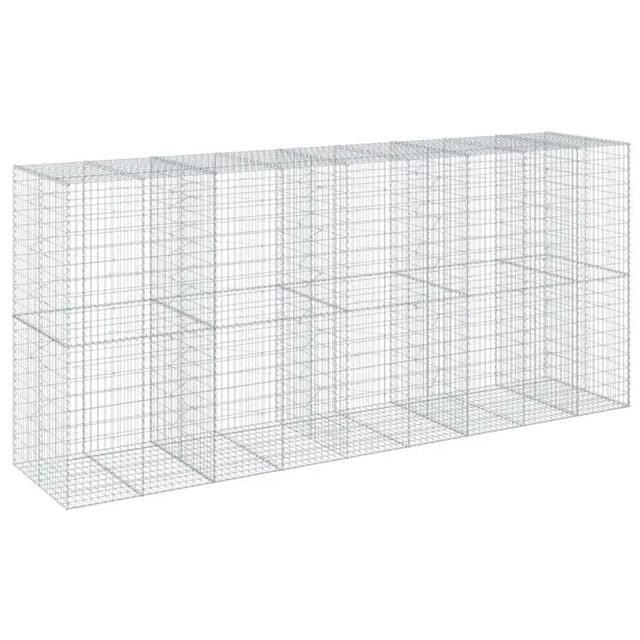 vidaXL Gabione mit Deckel 450x100x200 cm Eisen 2162884