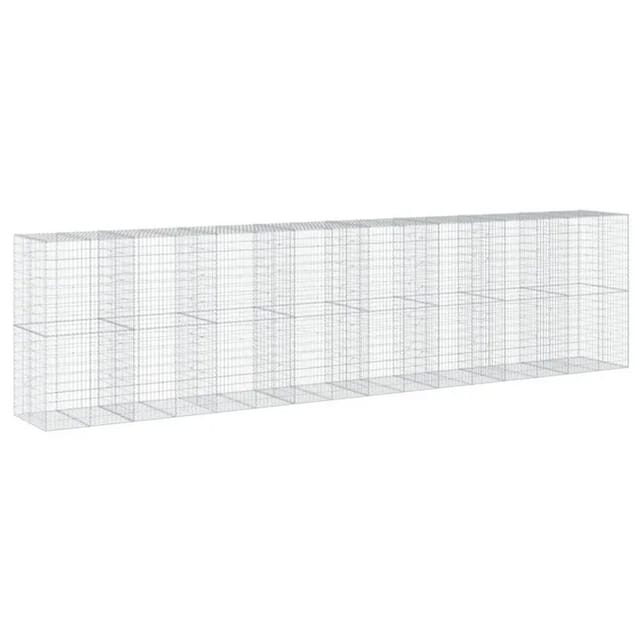 vidaXL Gabione mit Deckel 800x100x200 cm Eisen 2162888