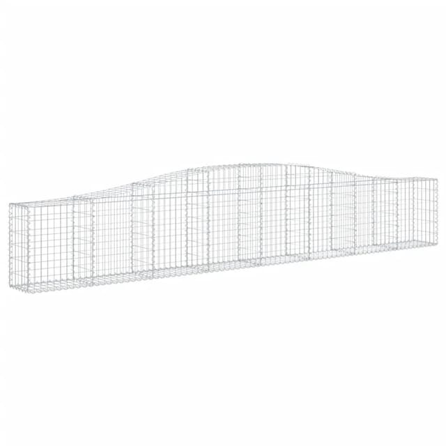vidaXL Gabionen mit Hochbogen 4 Stk 400x30x60/80 cm Eisen 1562549
