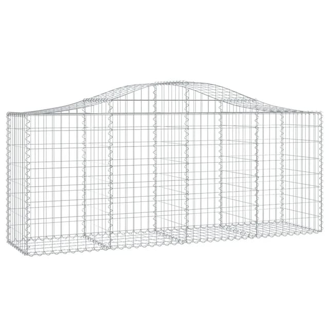 vidaXL Gabionen mit Hochbogen 20 Stk 200x50x80/100cm Eisen 1577546