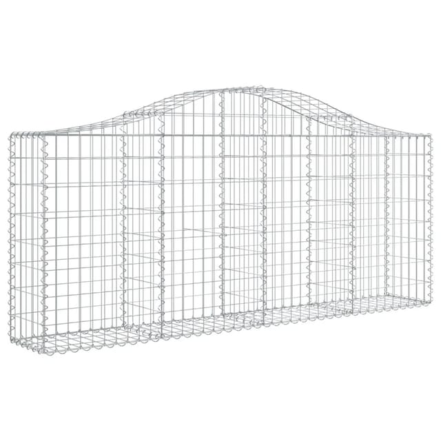 vidaXL Gabionen mit Hochbogen 8 Stk 200x30x80/100 cm Eisen 1562026