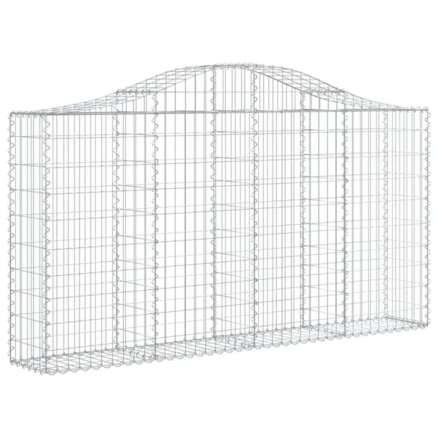vidaXL Gabionen mit Hochbogen 7 Stk 200x30x100/120cm Eisen 1562649
