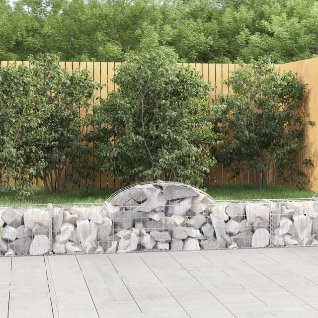 vidaXL Gabionen mit Hochbogen 20 Stk 200x30x40/60 cm Eisen 1668456