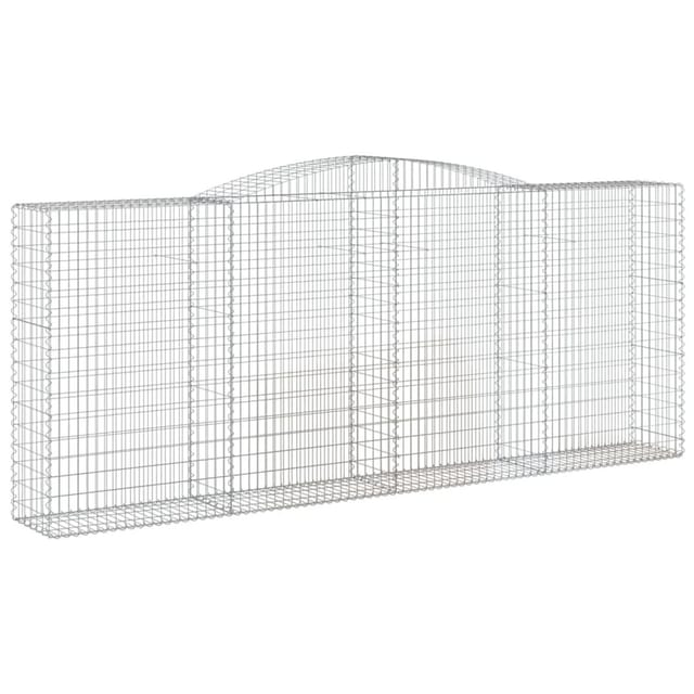 vidaXL Gabionen mit Hochbogen 15 Stk 400x50x160/180cm Eisen 1955189