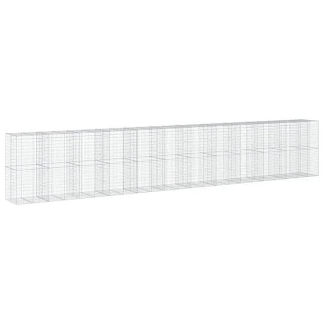 vidaXL Gabione mit Deckel 1150x100x200 cm Eisen 2144931