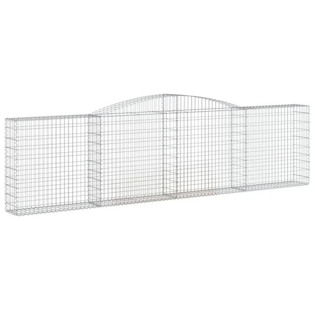 vidaXL Gabionen mit Hochbogen 3 Stk 400x30x100/120cm Eisen 1635377