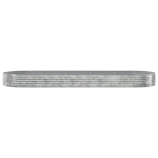vidaXL Hochbeet Pulverbeschichteter Stahl 450x140x36 cm Silbern 1179799