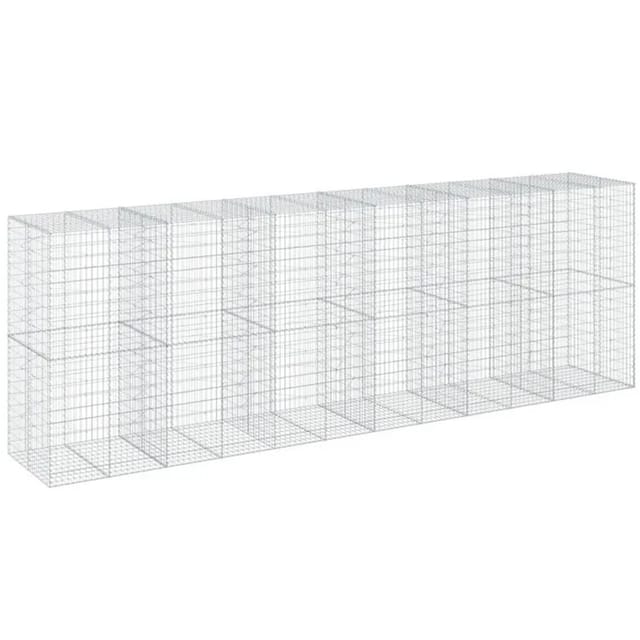 vidaXL Gabione mit Deckel 600x100x200 cm Eisen 2157972